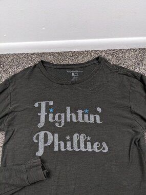Philadelphia Phillies Shirt Wright & Ditson Vintage Logo Long Sleeve Mens Small
